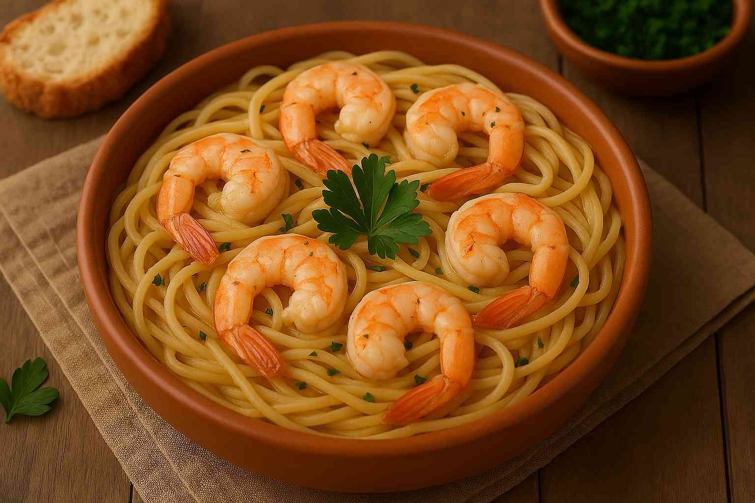 Garlic Shrimp Linguine Recipe (Quick & Elegant Pasta) - Shrimp